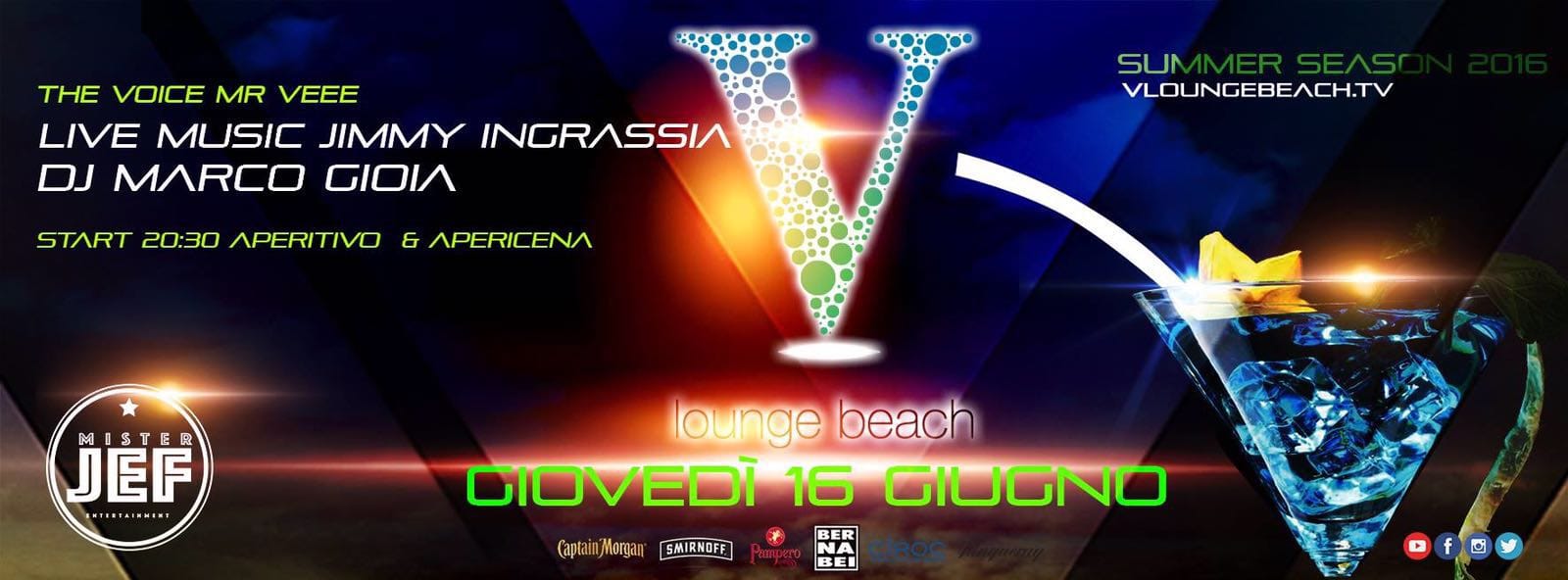 V Lounge Aperitiv giovedì 16 giugno 2016