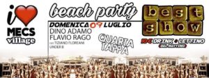 Best Show beach party Mecs Village Ostia domenica 9 luglio