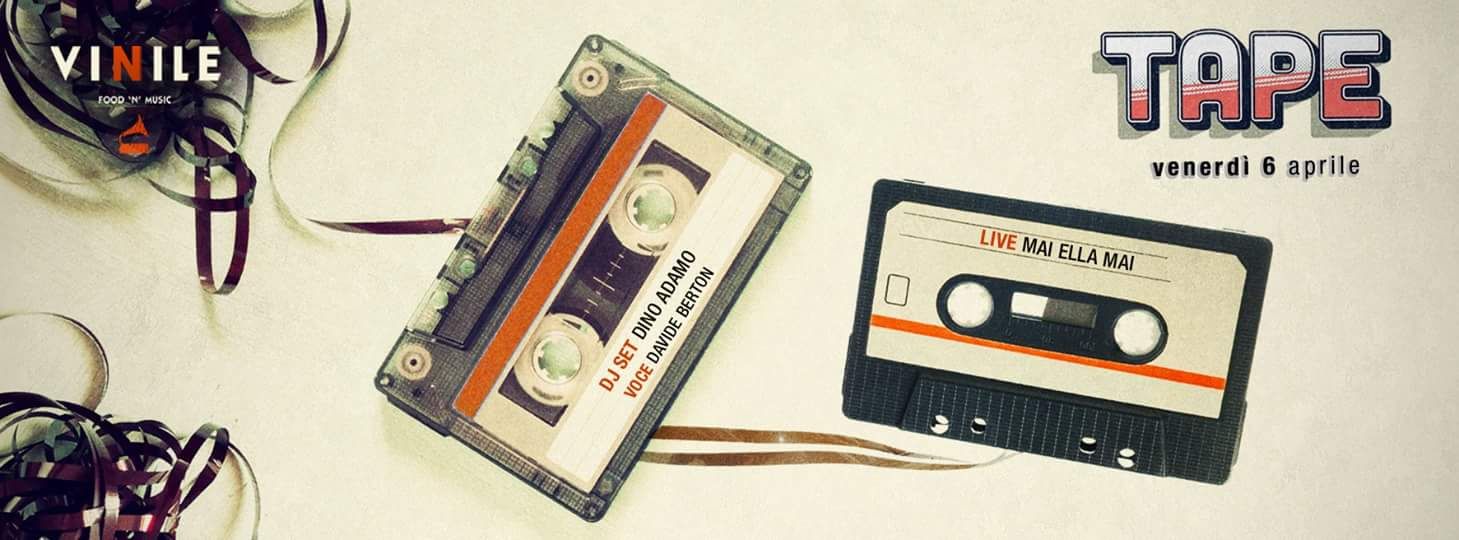Serata anni 90 al Vinile Roma: Aperitivo cena disco Tape90