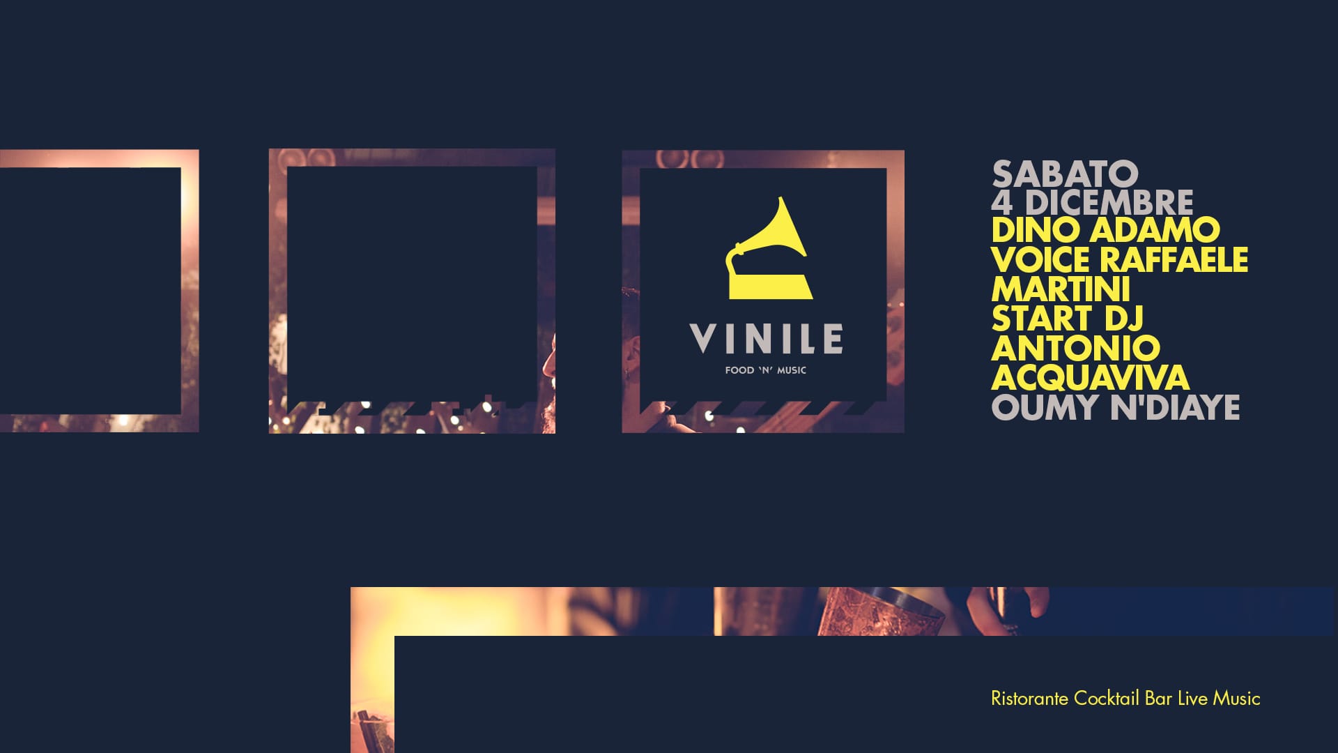 Discoteca Vinile sabato 4 dicembre 2021 Aperitivo Djset