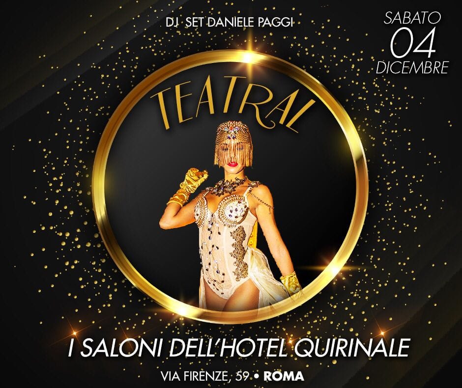Hotel Quirinale sabato 4 dicembre 2021 Cena di Gala + Djset