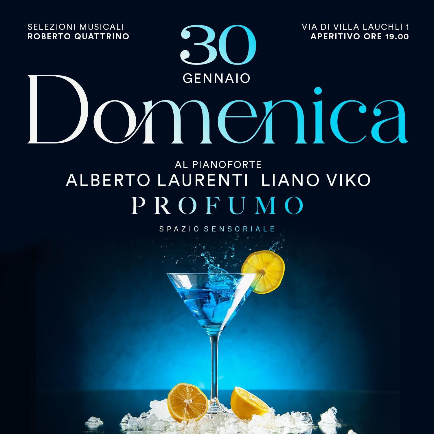 Aperitivo Profumo Roma domenica 30 gennaio 2022 Liveset
