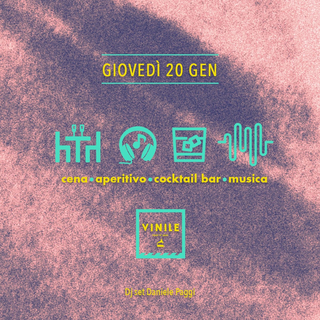 Giovedì 20 gennaio 2022 Aperitivo Vinile Roma Djset Daniele Paggi