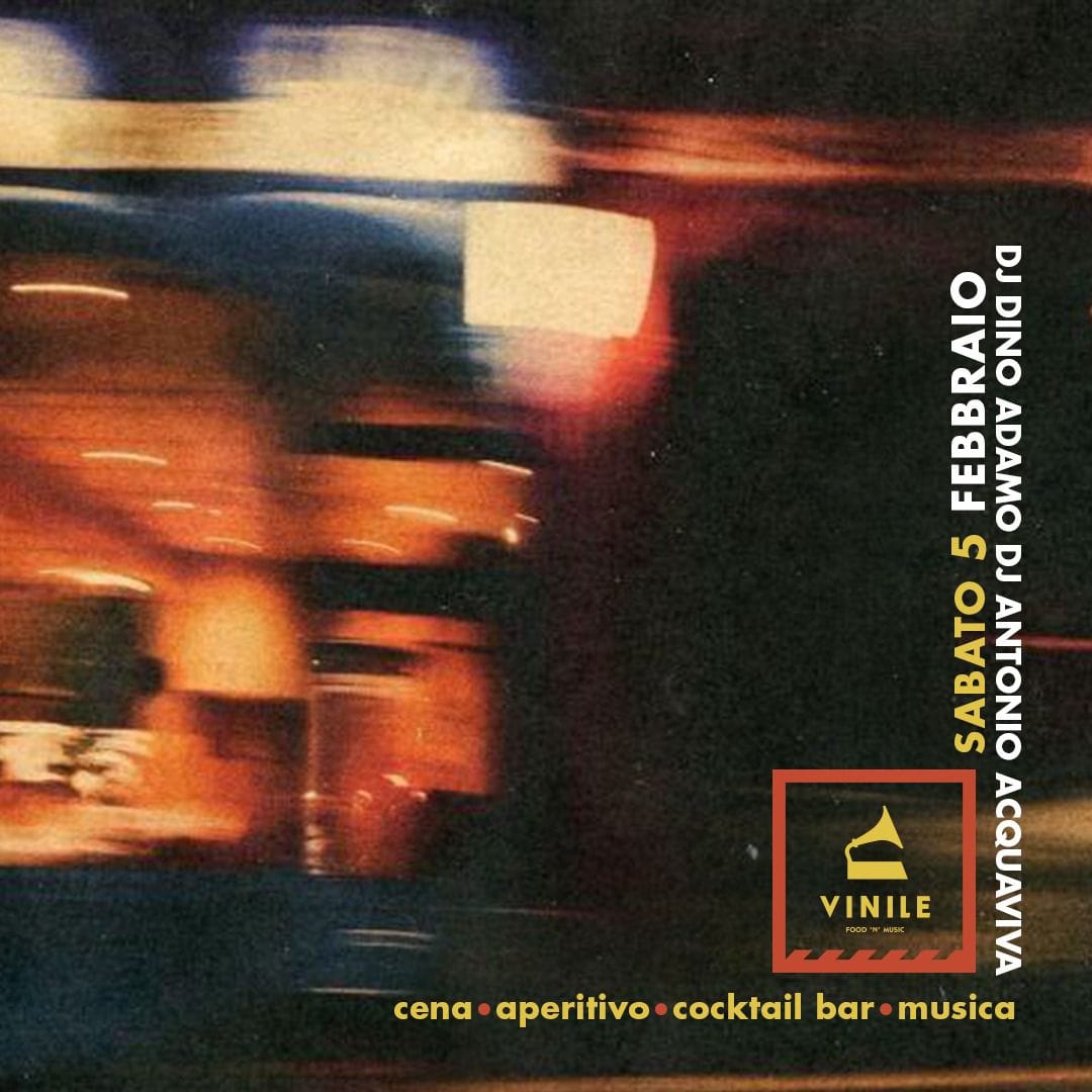 Sabato 5 febbraio 2022 Aperitivo e Djset Vinile Roma