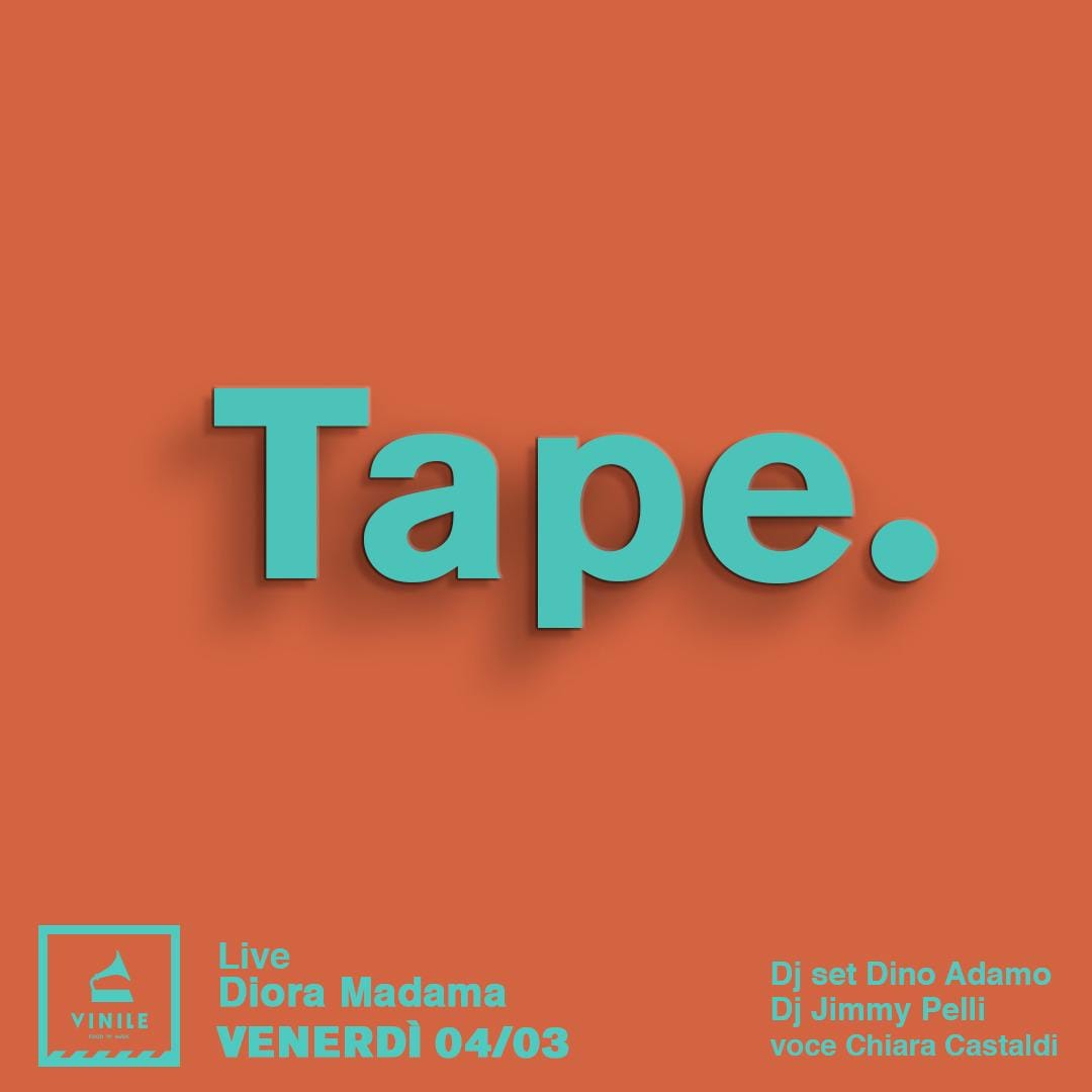 Vinile Roma Aperitivo Discoteca venerdi 5 marzo 2022 TAPE