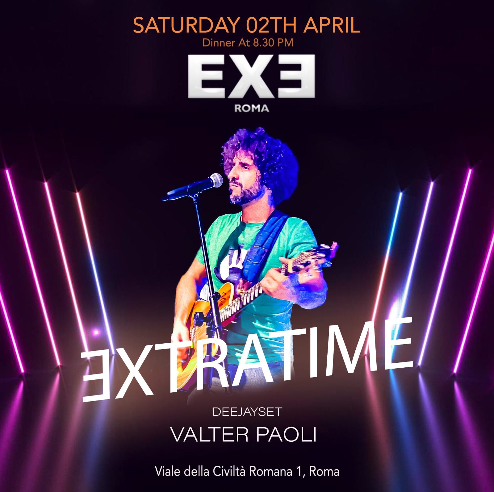 Discoteca Exe Roma sabato 2 Aprile 2022 Dinner Show