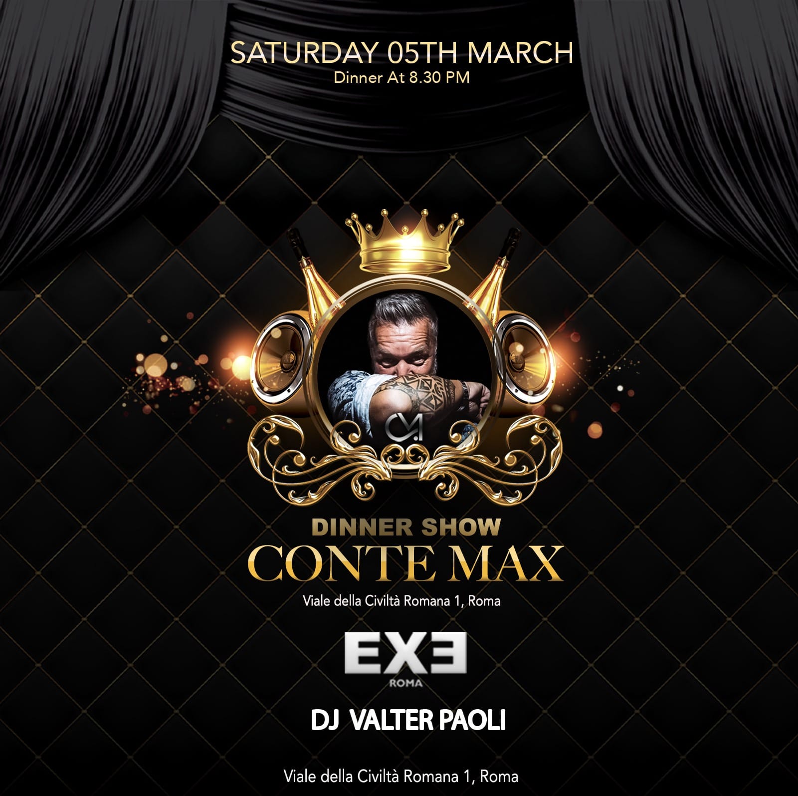 Exe Roma Eur Dinner Show & Discoteca sabato 5 marzo 2022