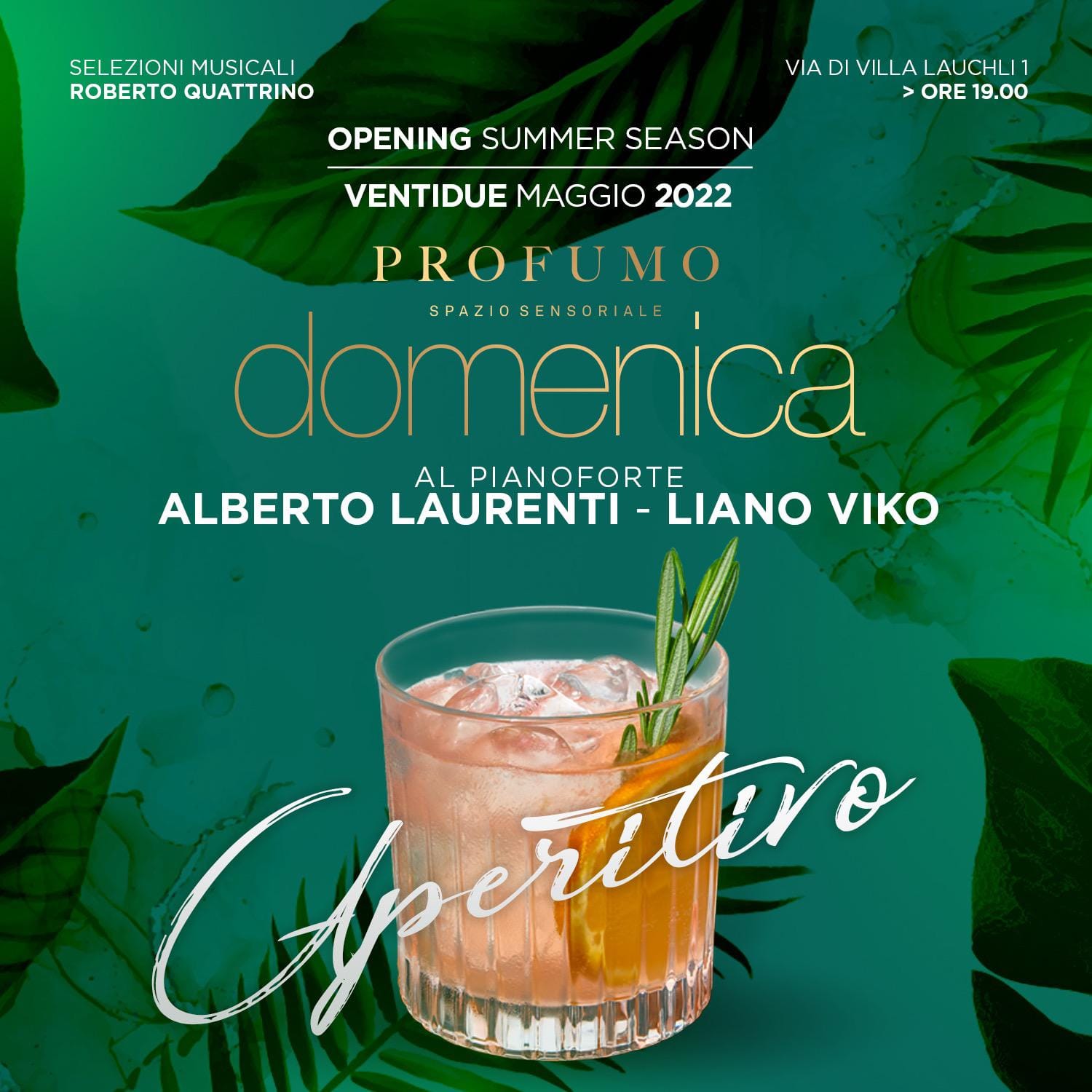 profumo spazio sensoriale domenica 22 maggio aperitivo