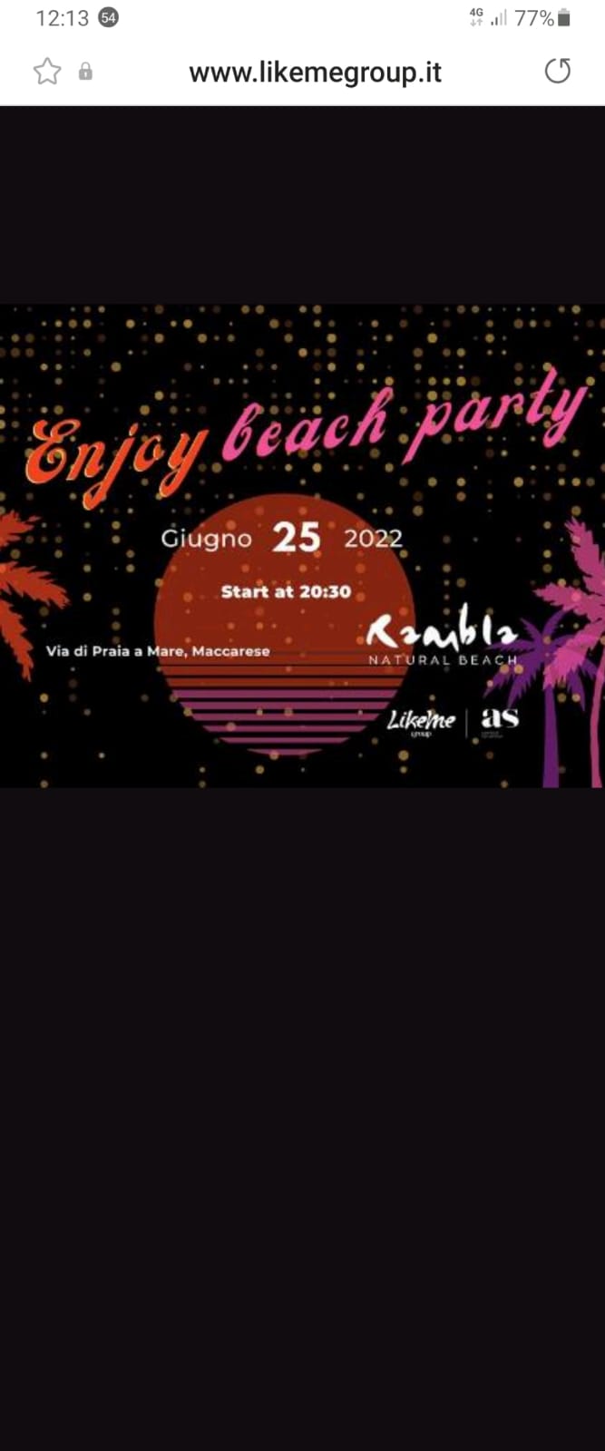 Rambla Enjoy beach party 25 giugno 2022