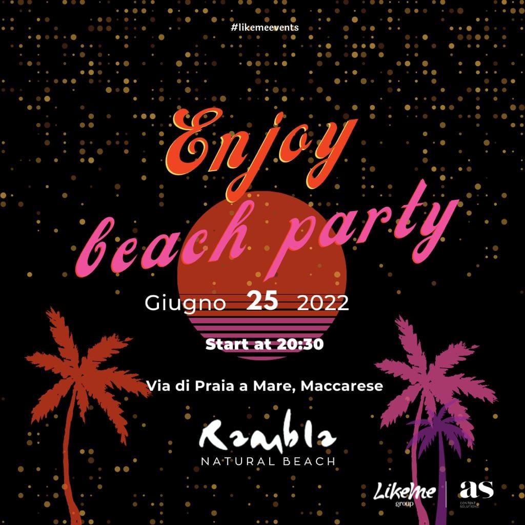 Rambla Enjoy beach party 25 giugno 2022