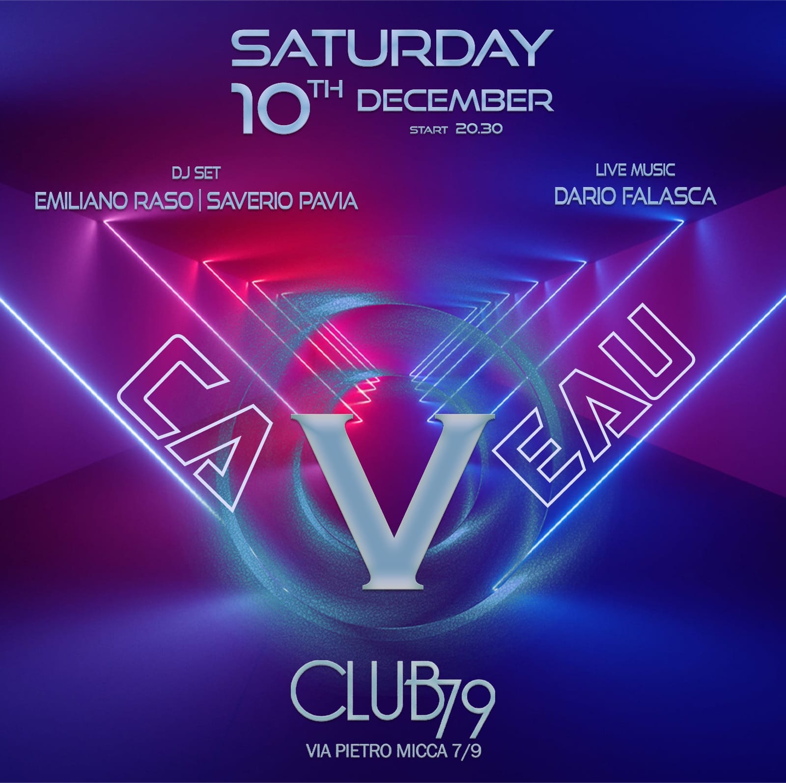 Club 79 sabato 10 dicembre 2022