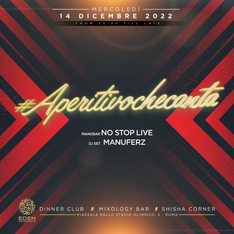 Eden Roma mercoledì 14 dicembre 2022