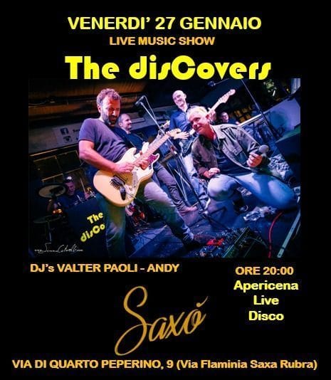 Saxò venerdì 27 gennaio 2023 Apericena Live Djset
