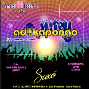 Adigapongo live at Saò Roma venerdì 24 febbraio 2023 e Djset Valter Paoli