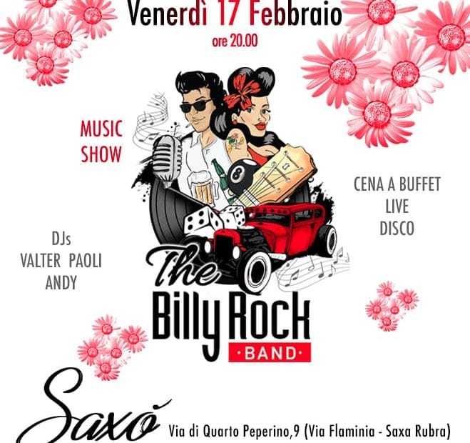 Saxo Venerdi 17 febbraio 2023 Cena a buffet live e disco