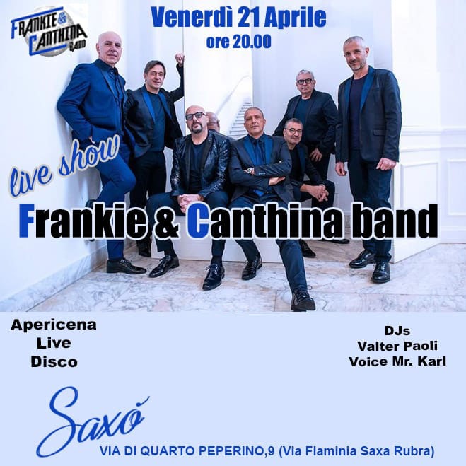 Frankie e Cantina Band Saxò Roma venerdì 21 aprile 2023