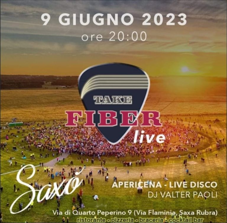 Saxo 9 giugno 2023 Apericena e Live Disco