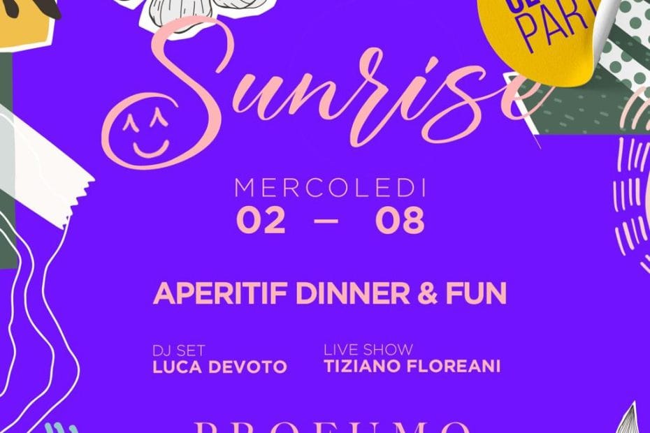 Profumo Roma mercoledi 2 agosto 2023 Apertif e Djset