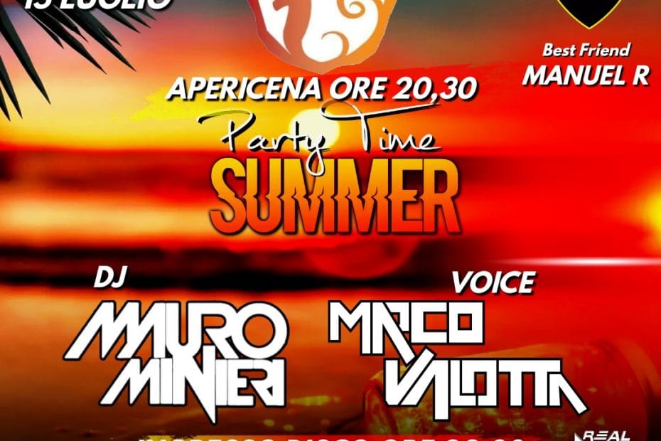 Tibidabo beach Ostia Sabato 15 luglio 2023 Cena Discoteca