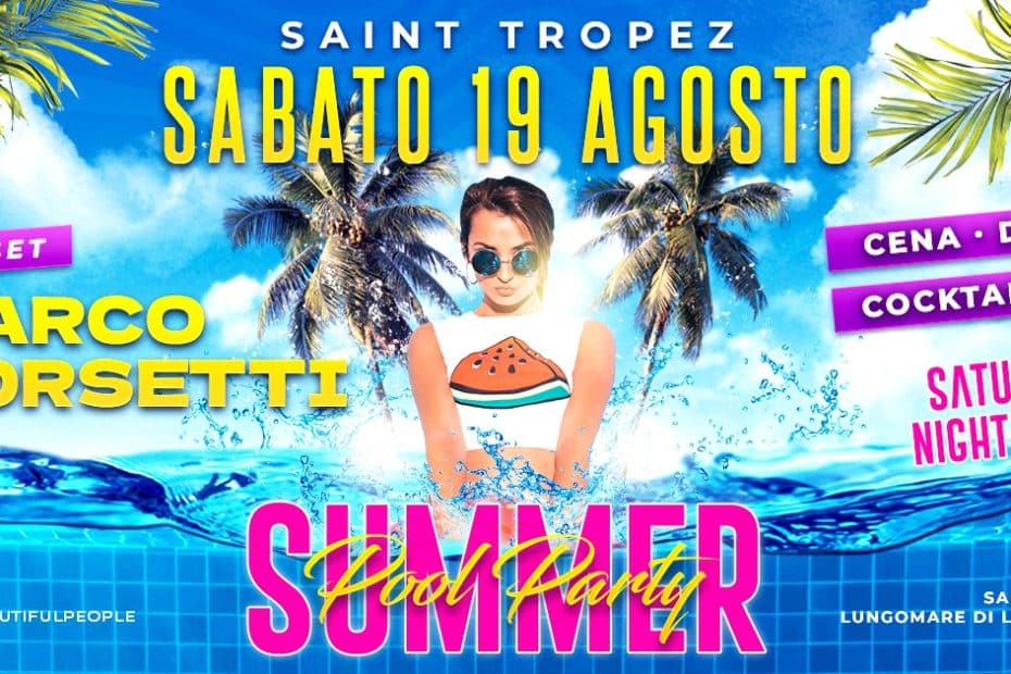 Saint Tropez Fregene sabato19 agosto 2023 Cena e Disco!