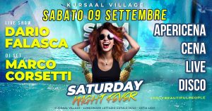 Kursaal Ostia Beach Sabato 9 settembre 2023 Cena Apericena e Disco