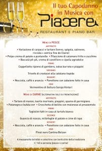 Capodanno 2025 Piacere Restaurant Cena di Gala
