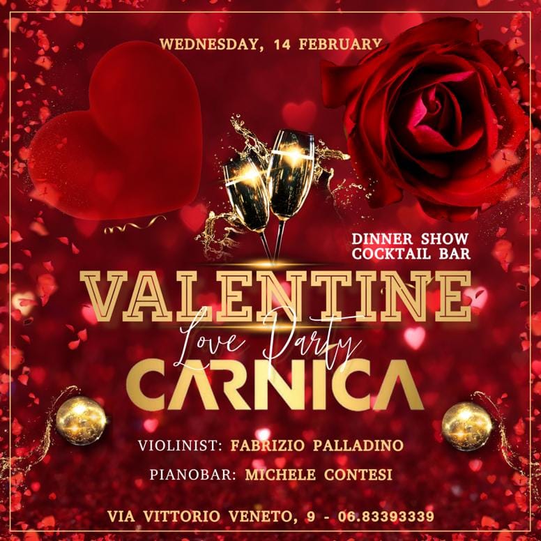 Carnica Roma mercoledi 14 febbraio 2024 San Valentino