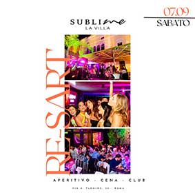 foto flyer sabato 7 settembre 2024 Villa Sublime