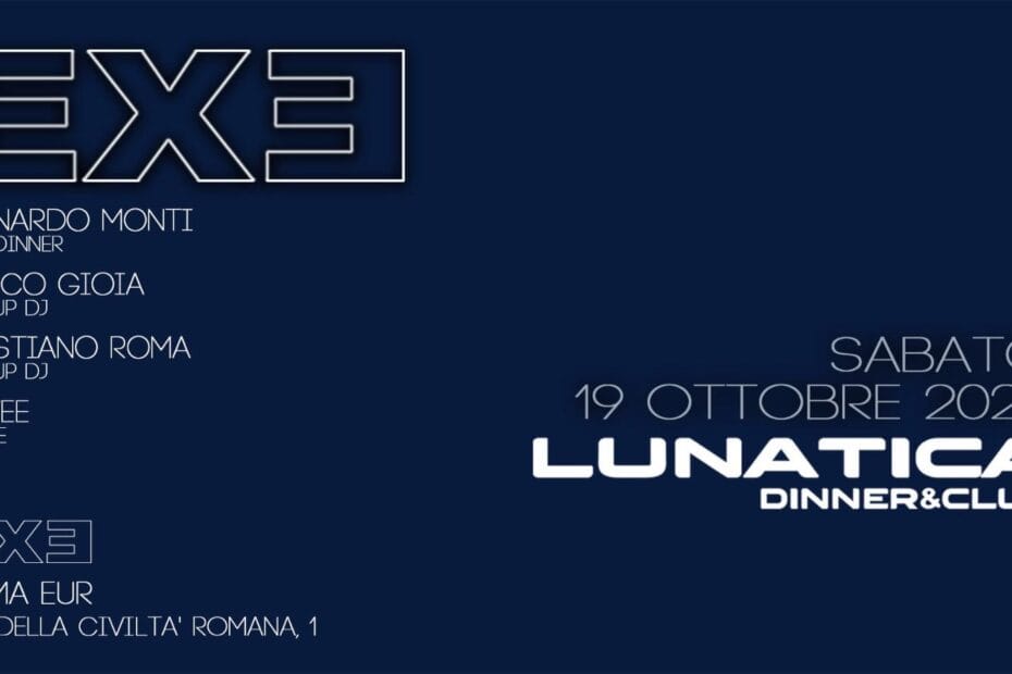 flyer exe roma sabato 19 ottobre