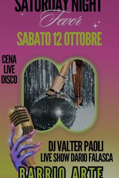 flyer sabato 12 ottobre 2024 barrio arte