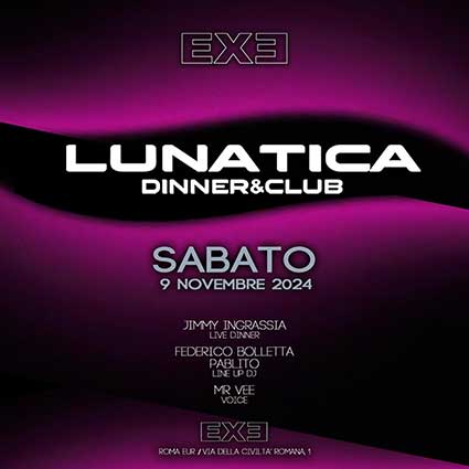 Flyer Exe Roma sabato 9 novembre 2024