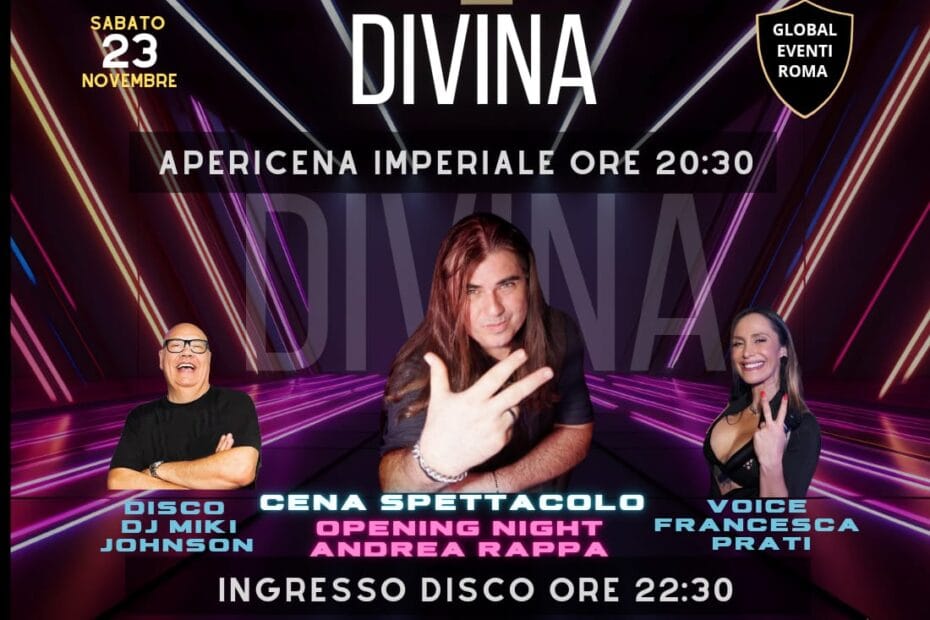 flyer divina roma sabato 23 novembre 2024
