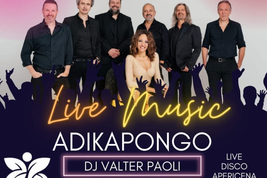 sabato 16 novembre flyer 2024 salaria sport village Adika Pongo Live e Djset 80 90