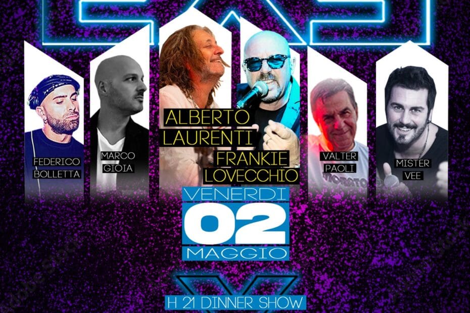 flyer Venerdì 2 maggio 2025 Exe Eur Dinner e Dj Set