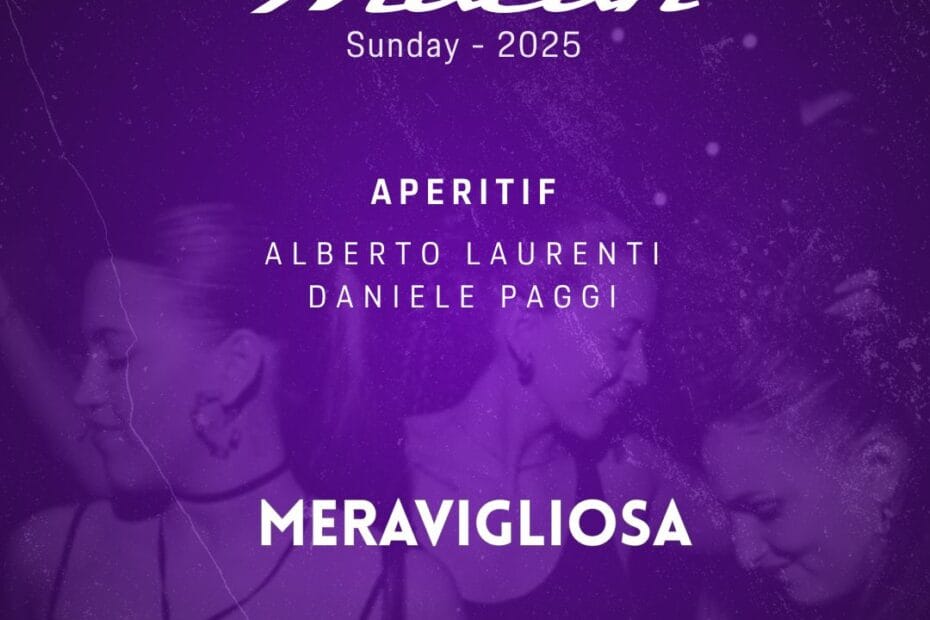 flyer della serata Domenica 7 Settembre 2025 MERAVIGLIOSA al The Flat Roma