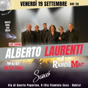 flyer serata venerdi 19 settembre saxo roma