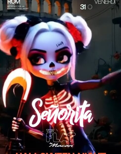 flyer halloween the flat roma