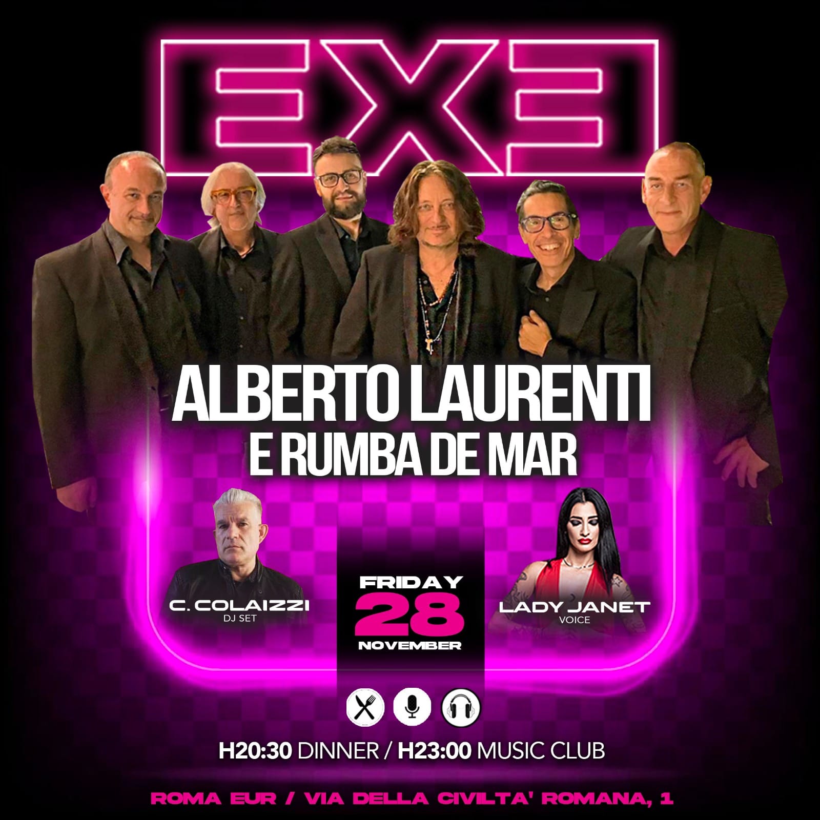 alberto laurenti e rumba de mar all'exe venerdì 28 novembre 2025