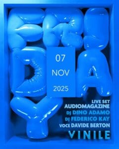 flyer serata Vinile venerdì 7 novembre 2025 Audiomagazine