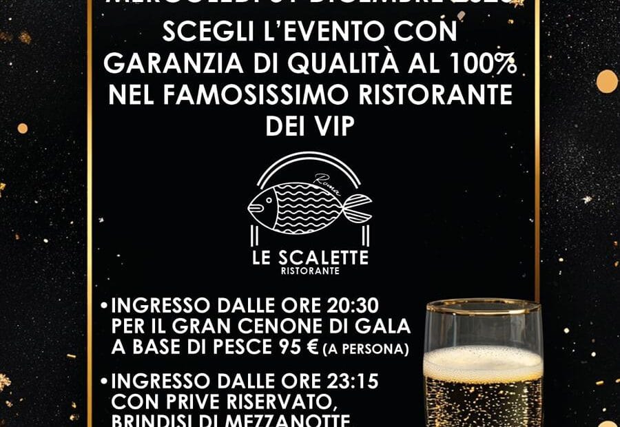 flye di capodanno al ristorante le scalette in zona Paiorli Roma