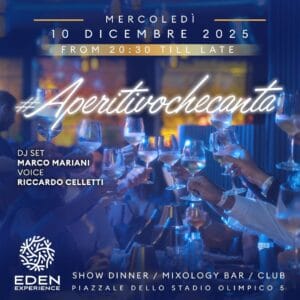 mercoledi 10 dicembre EDEN