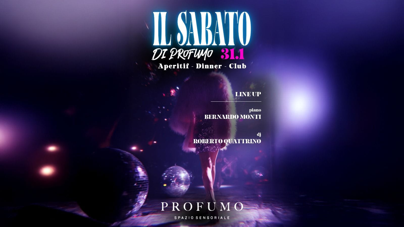 flyer della serata Sabato 31 gennaio 2026 Profumo Spazio Sensoriale