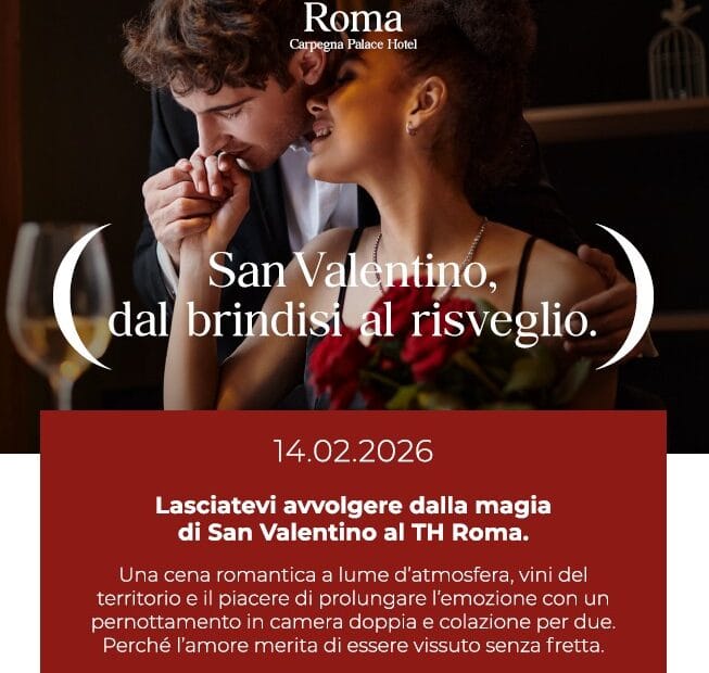 flyer san valentino 2026 al TH Hotel Roma party