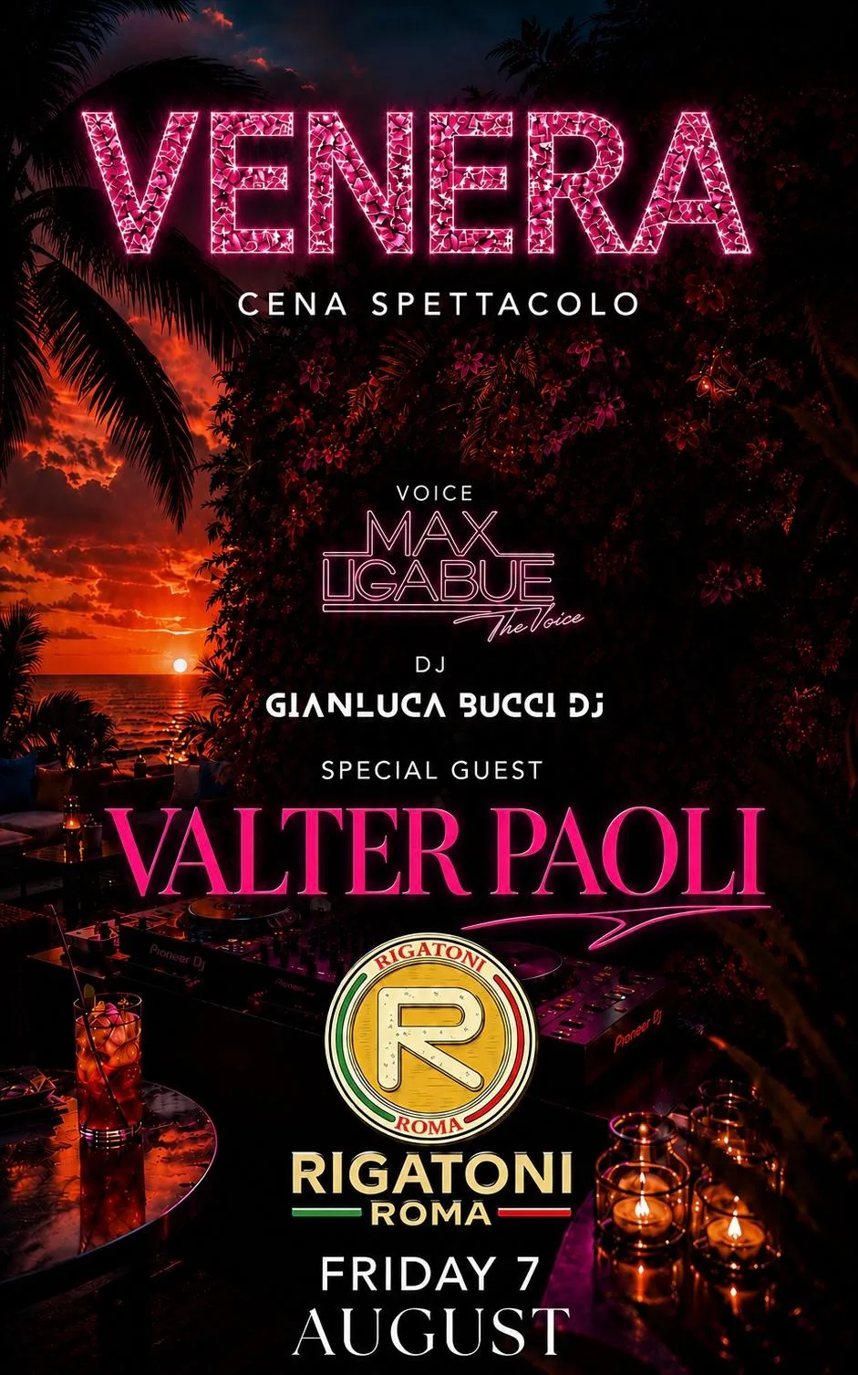Venerdì 7 Agosto 2026 Rigatoni Roma Capannelle
