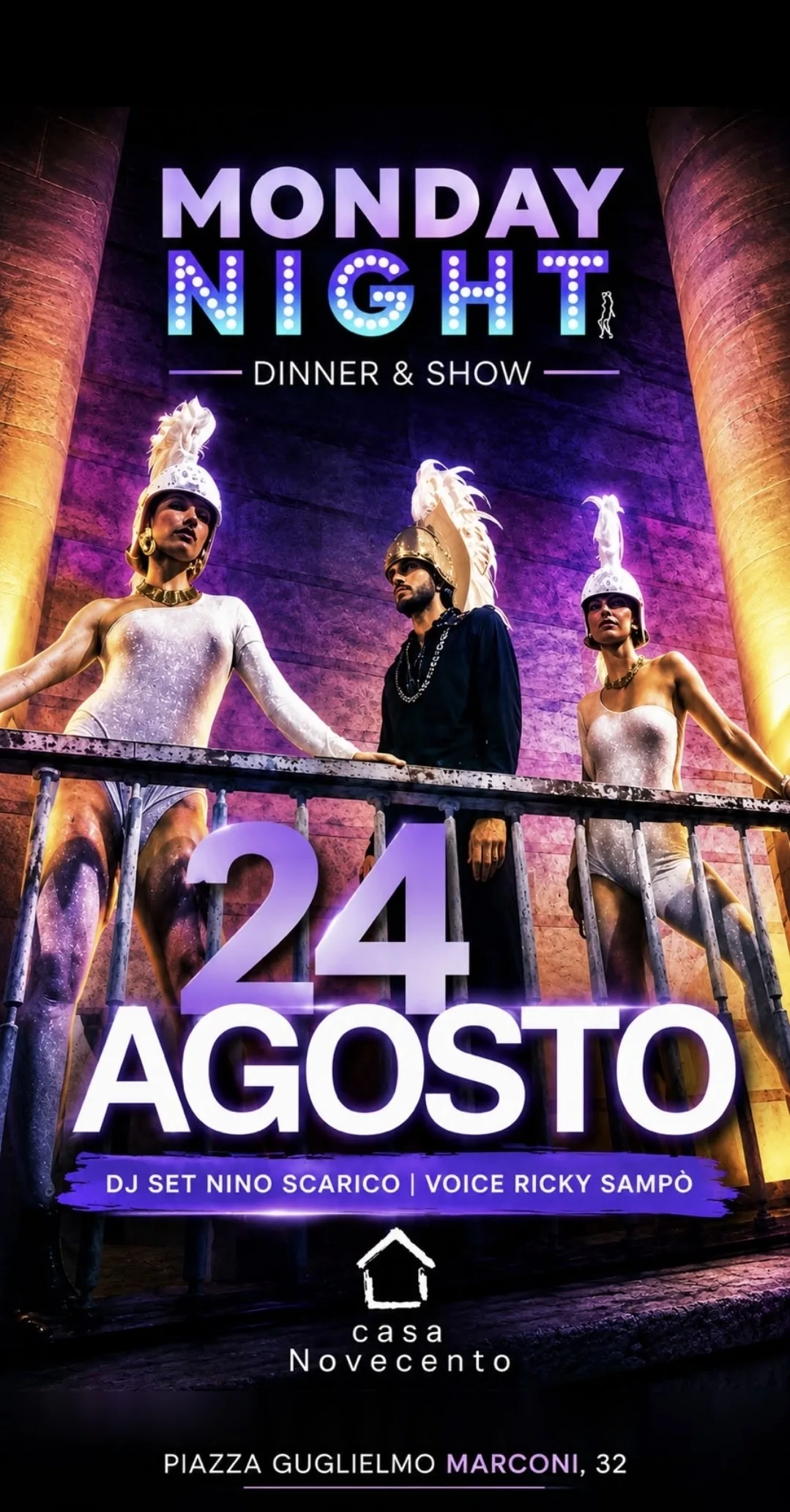 Flyer di Monday Night Dinner & Show