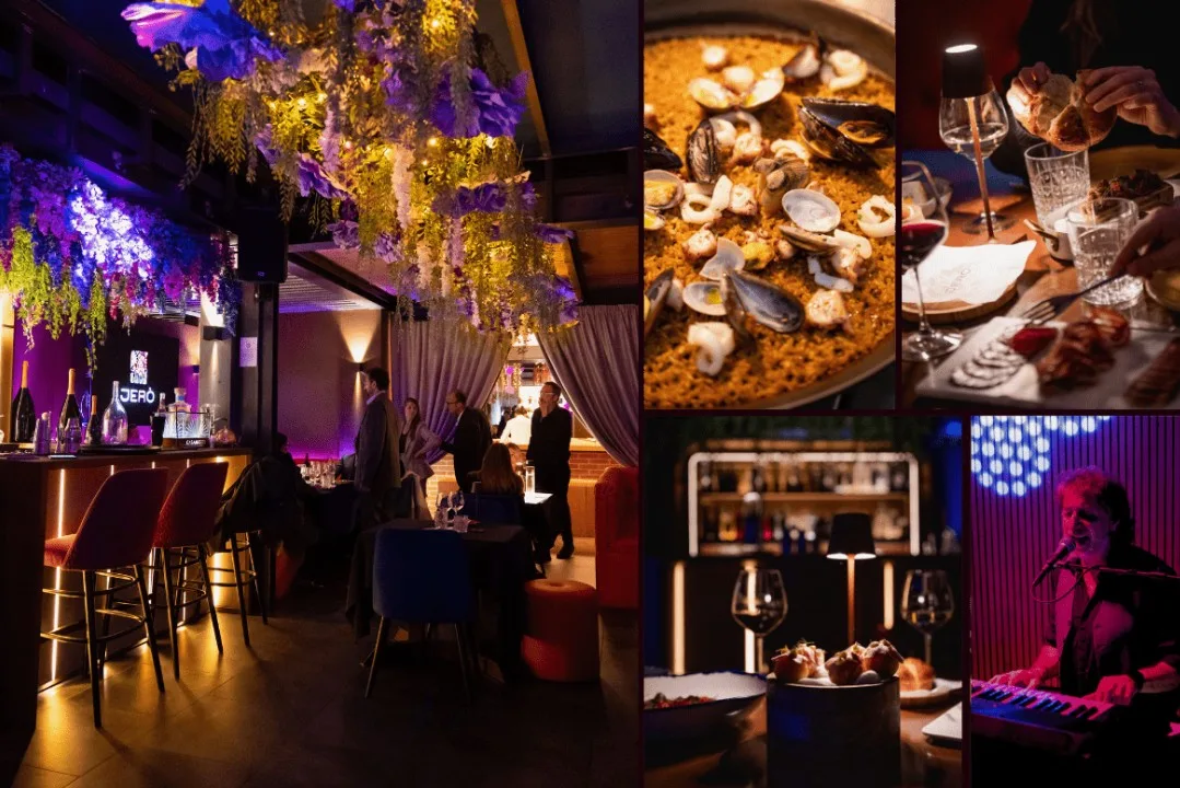 Jerò Roma — sala interna e bancone durante la cena spettacolo