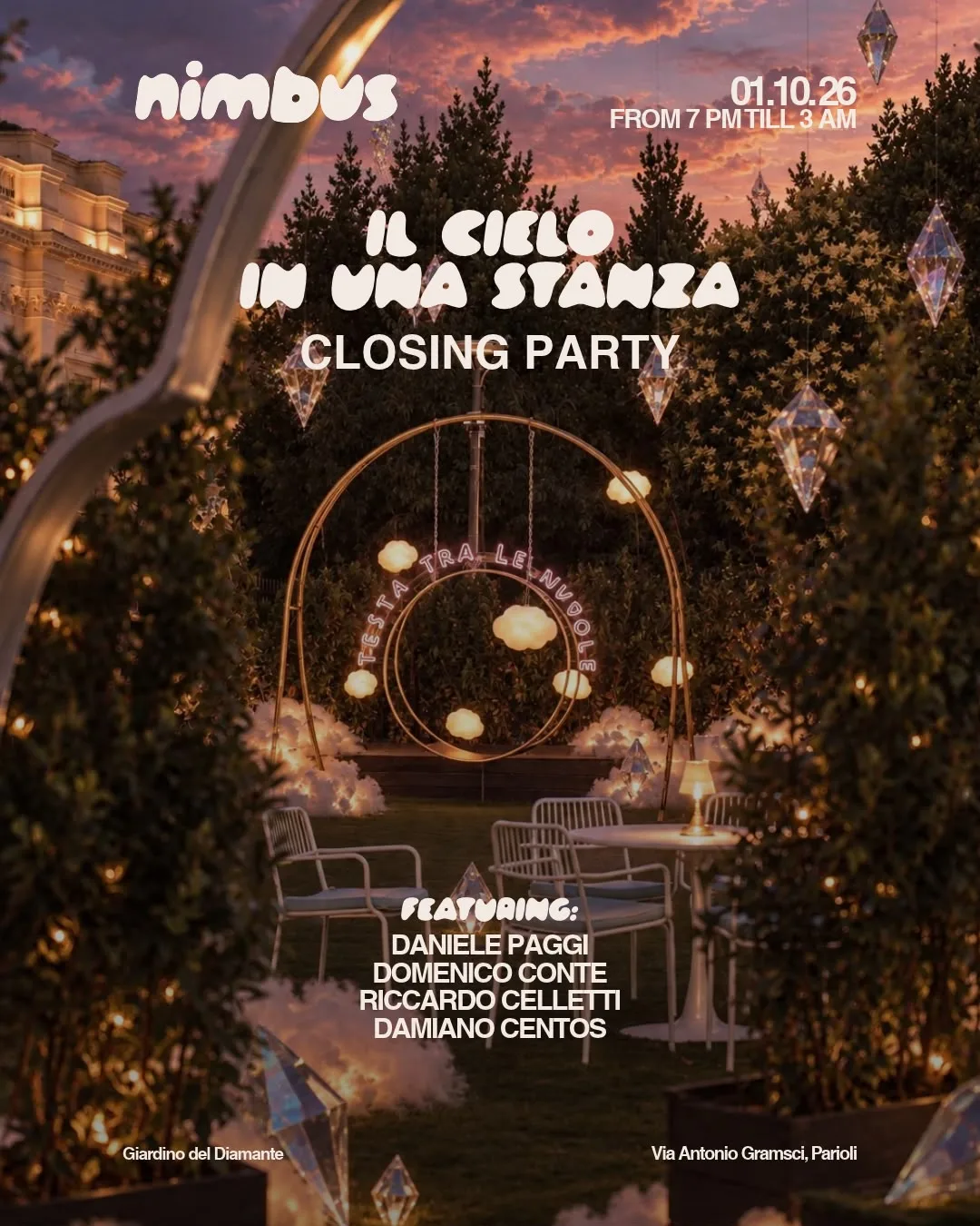 Flyer di Il Cielo in una Stanza - Closing Party — 2026-10-01