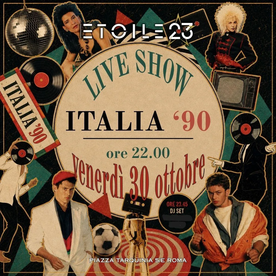 Flyer di Live Show Italia '90 — 2026-10-30