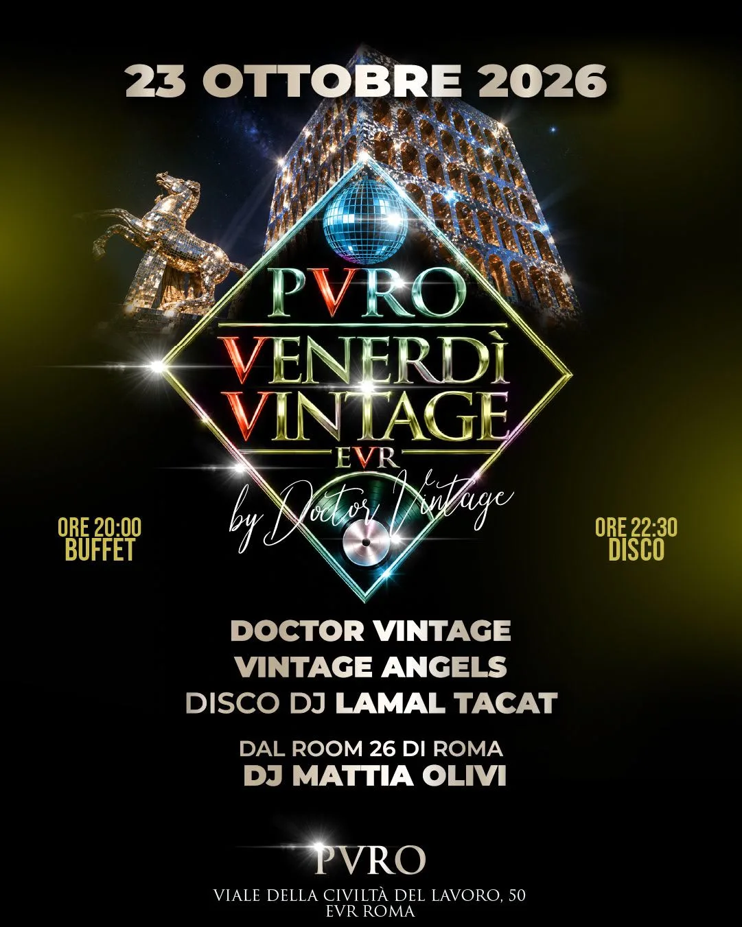 Flyer di PVRO VENERDÌ VINTAGE EVR by Doctor Vintage — 2026-10-23