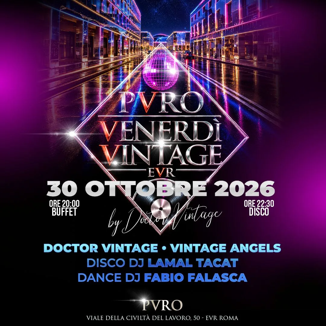 Flyer di Pvro Venerdì Vintage Evr — 2026-10-30